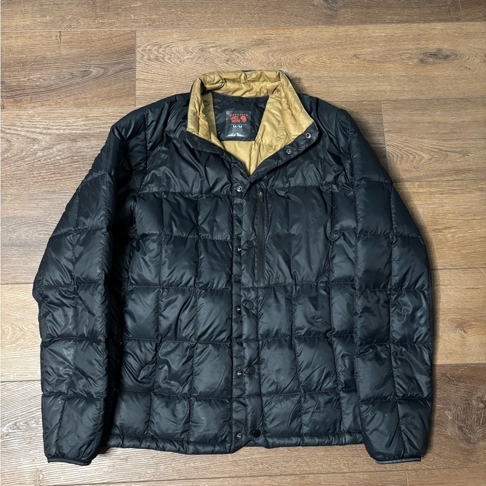 Mountain Hardwear Black and Tan Puffer Jacket